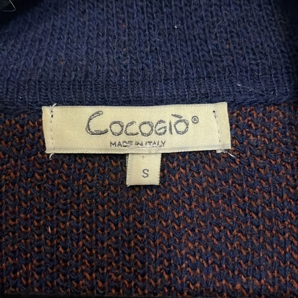 Cocogio Italian Aztec Print Open Fringe Cardigan Size S - Picture 3 of 4